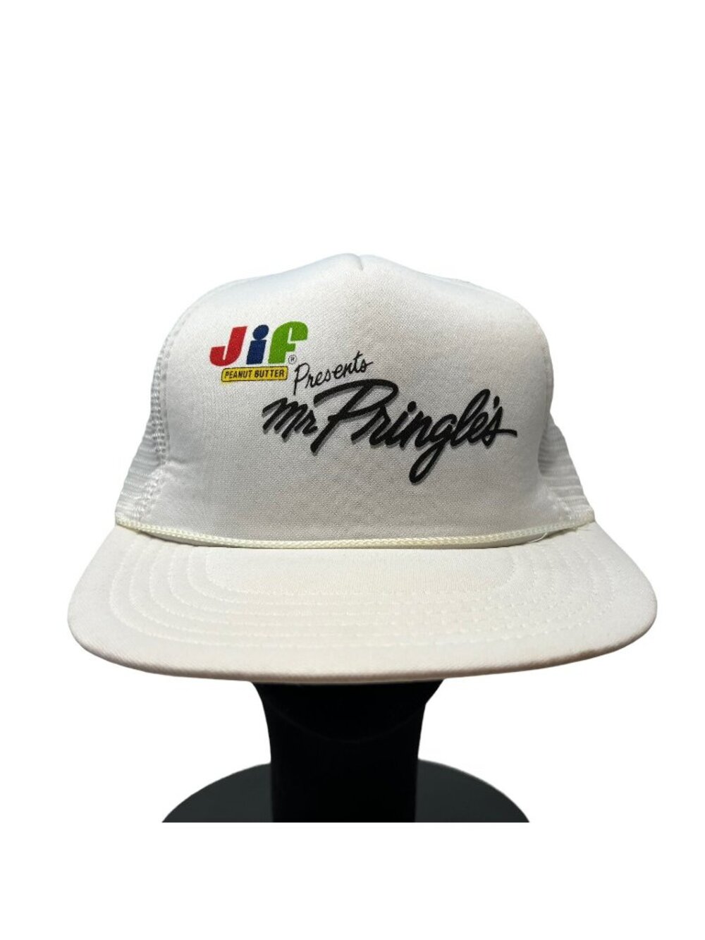 Jif Peanut Butter Mr Pringles Potato Chips Vintage Trucker Snapback Hat Cap Dad